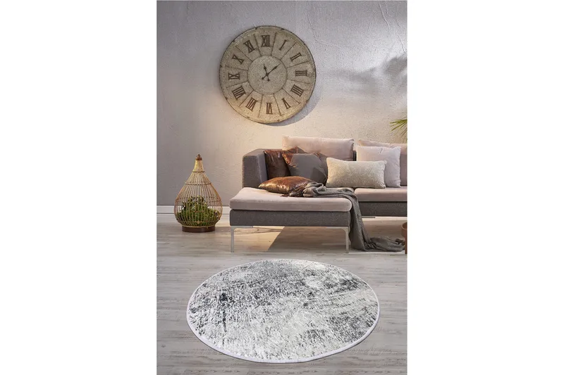 Rund Matte Bevis (100) - Flerfarget/Fløyel - Tekstiler - Tepper & Matter - Moderne tepper - Friezematter