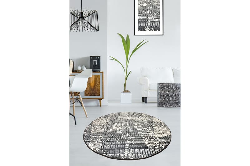 Rund Matte Cosmic (100) - Flerfarget/Fløyel - Tekstiler - Tepper & Matter - Moderne tepper - Friezematter