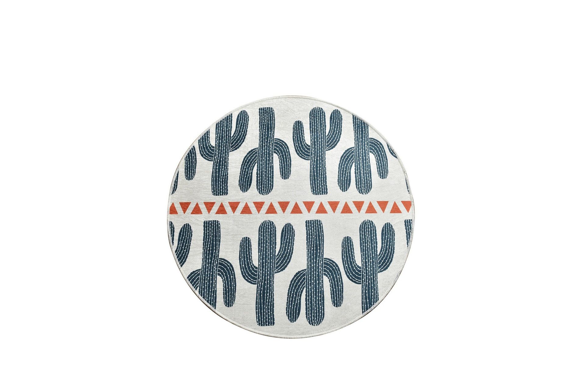 Rund Matte Happy Cactus (100) - Flerfarget/Fløyel