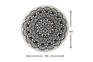 Rund Matte Kozzy (100) - Flerfarget/Fløyel - Tekstiler - Tepper & Matter - Moderne tepper - Friezematter