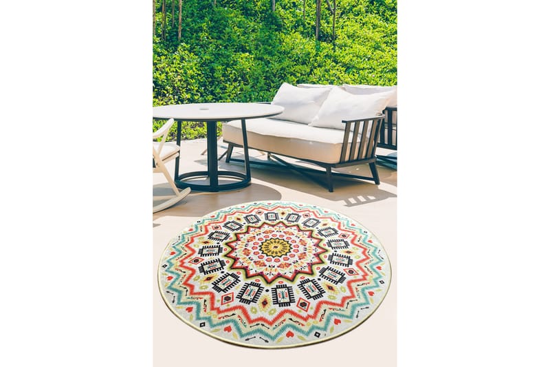 Rund Matte Mandala Balkong - Tekstiler - Tepper & Matter - Moderne tepper - Friezematter