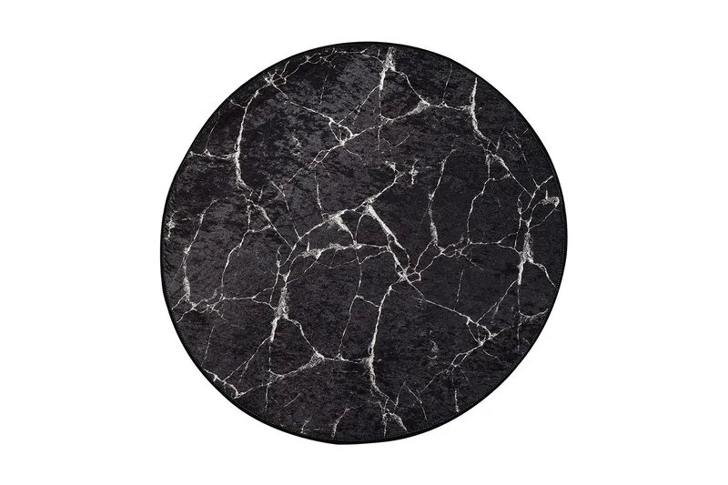 Rund Matte Marmor (100) - Flerfarget/Fløyel - Tekstiler - Tepper & Matter - Moderne tepper - Friezematter