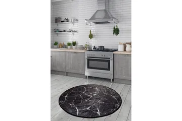 Rund Matte Marmor (100) - Flerfarget/Fløyel - Tekstiler - Tepper & Matter - Moderne tepper - Friezematter