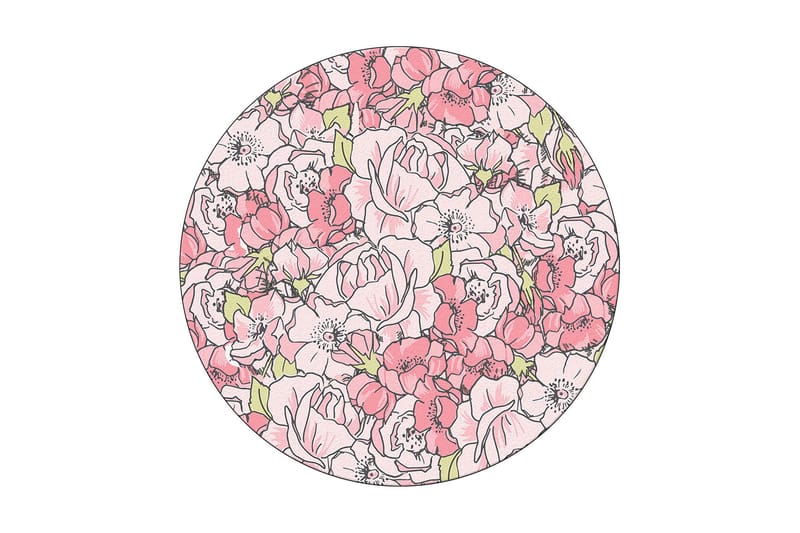 Rund Matte Rosa - Tekstiler - Tepper & Matter - Moderne tepper - Friezematter