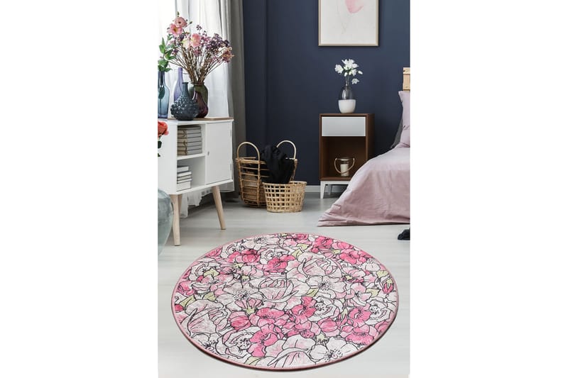 Rund Matte Rosa - Tekstiler - Tepper & Matter - Moderne tepper - Friezematter