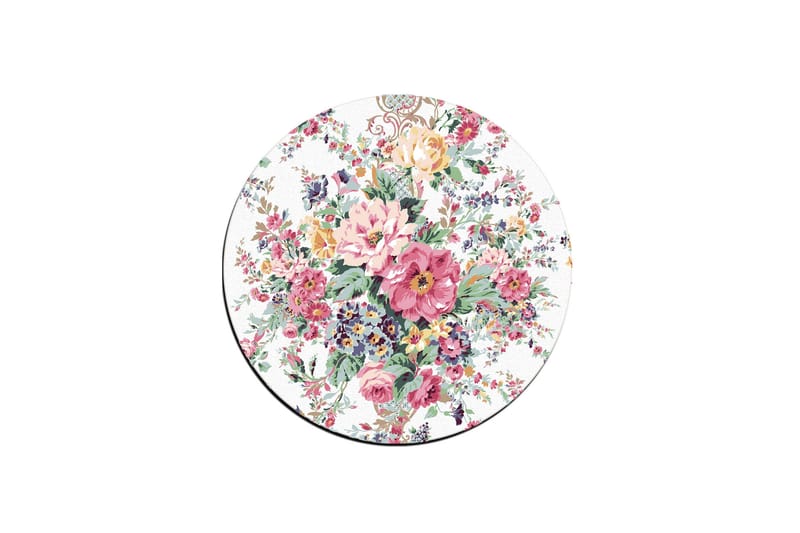 Rund Matte Rosalinda, Flerfarget/Fløyel