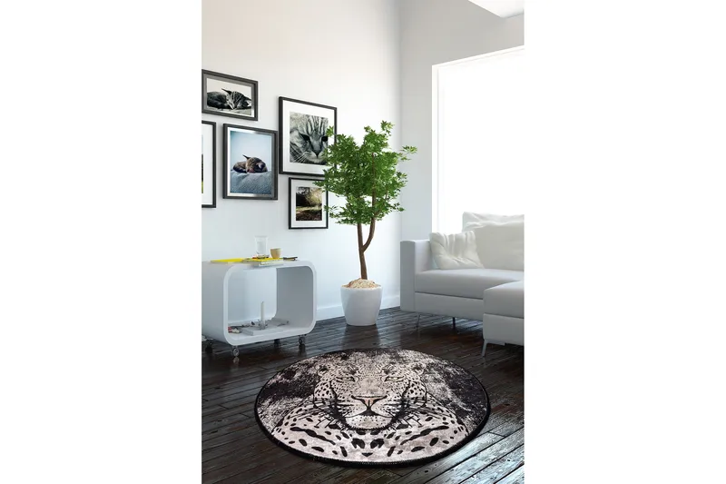 Rund Matte Tiger (100) - Tiger/Fløyel - Tekstiler - Tepper & Matter - Moderne tepper - Friezematter