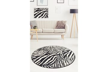 Rund Matte Zebra (100) - Zebra/Fløyel - Tekstiler - Tepper & Matter - Moderne tepper - Friezematter