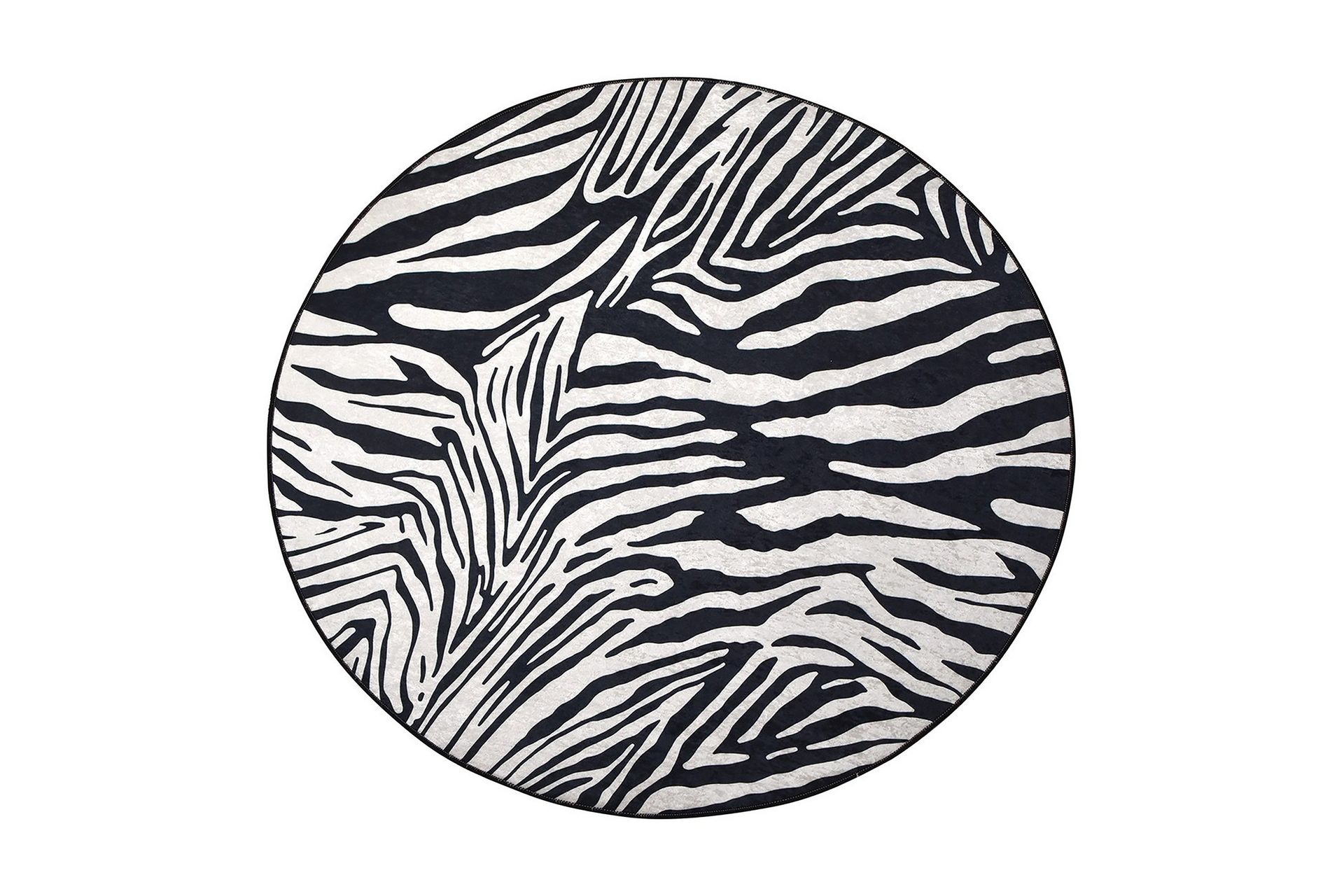 Rund Matte Zebra (100) - Zebra/Fløyel