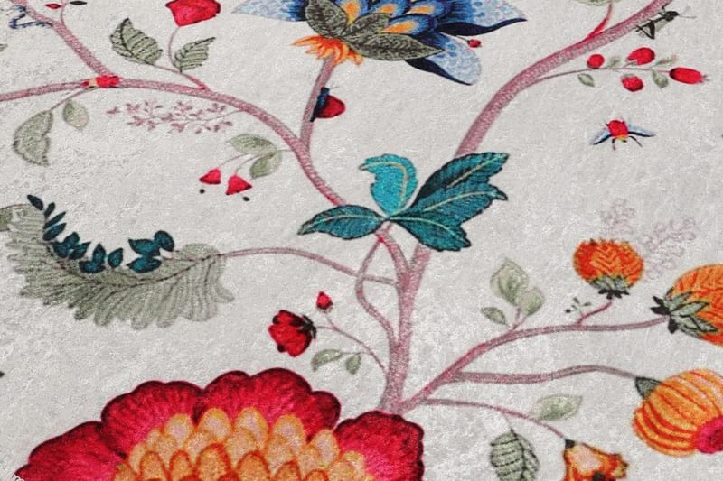 Rundt Matte Arya (100) - Flerfarget/Fløyel - Tekstiler - Tepper & Matter - Moderne tepper - Friezematter