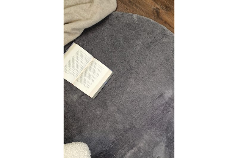 Soft Wiltonteppe Rundt 120 cm - Grafittgrå - Tekstiler - Tepper & Matter - Moderne tepper - Friezematter