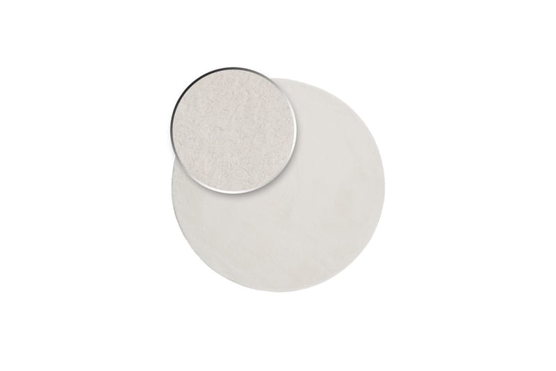 Soft Wiltonteppe Rundt 120 cm - Hvit - Tekstiler - Tepper & Matter - Moderne tepper - Friezematter