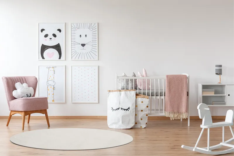 Soft Wiltonteppe Rundt 120 cm - Hvit - Tekstiler - Tepper & Matter - Moderne tepper - Friezematter