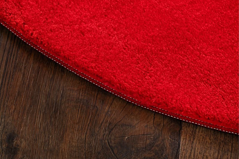 Soft Wiltonteppe Rundt 120 cm - Rød - Tekstiler - Tepper & Matter - Moderne tepper - Friezematter