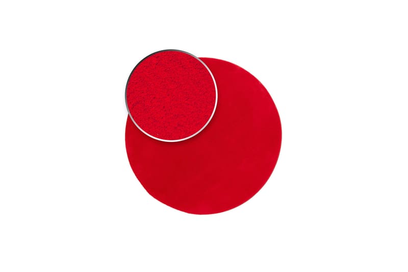 Soft Wiltonteppe Rundt 120 cm - Rød - Tekstiler - Tepper & Matter - Moderne tepper - Friezematter