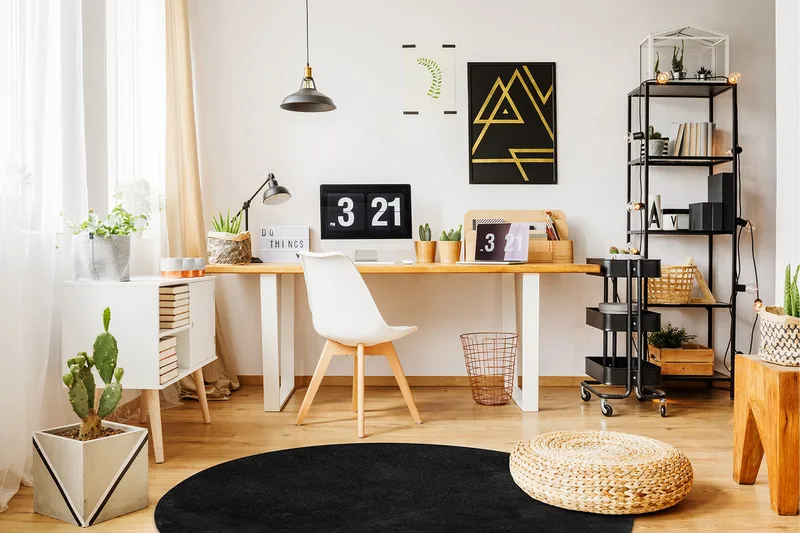 Soft Wiltonteppe Rundt 120 cm - Svart - Tekstiler - Tepper & Matter - Moderne tepper - Friezematter