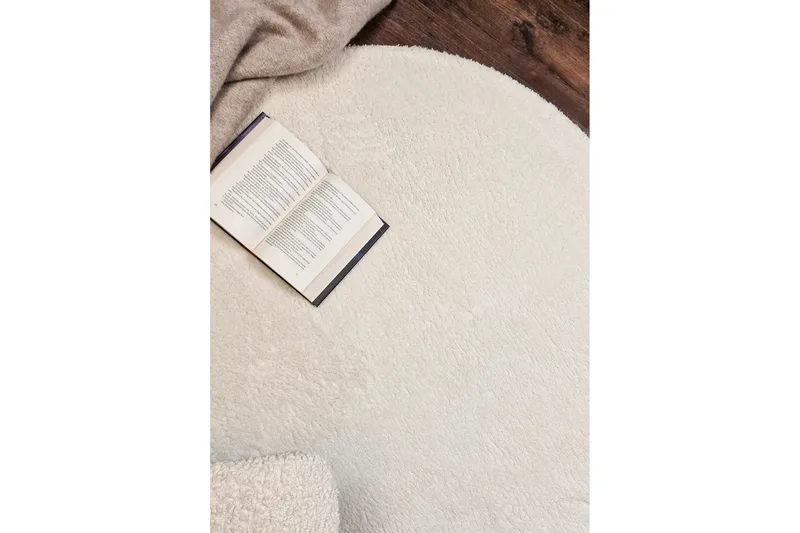 Soft Wiltonteppe Rundt 240 cm - Hvit - Tekstiler - Tepper & Matter - Moderne tepper - Friezematter