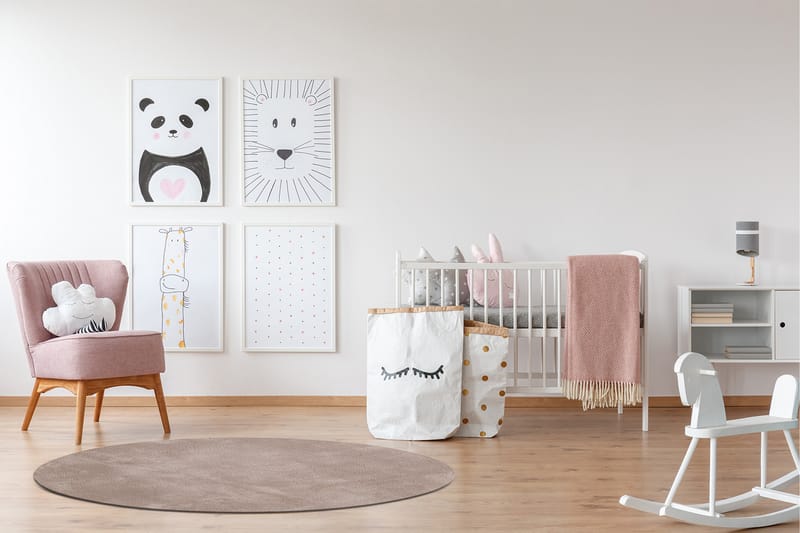 Softina Wiltonteppe Rundt 200 cm - Greige - Tekstiler - Tepper & Matter - Moderne tepper - Friezematter