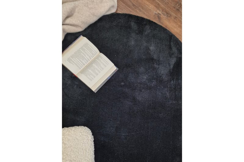 Softina Wiltonteppe Rundt 200 cm - Svart - Tekstiler - Tepper & Matter - Moderne tepper - Friezematter