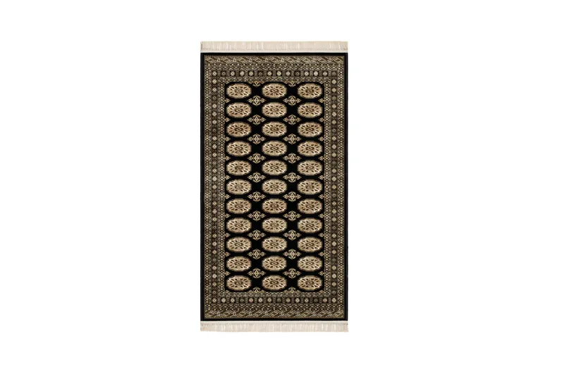 Teheran Wiltonmatte Rektangulær 80x250 cm, Svart