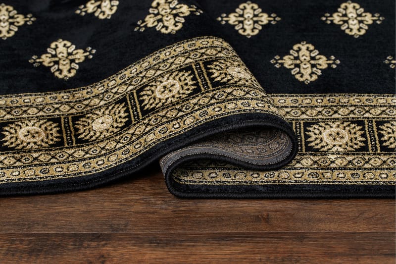 Teheran Wiltonmatte Rektangulær 80x250 cm - Svart - Tekstiler - Tepper & Matter - Moderne tepper - Friezematter