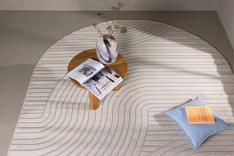 Vince Wiltonteppe 240x340 cm Oval - Hvit - Tekstiler - Tepper & Matter - Moderne tepper - Friezematter
