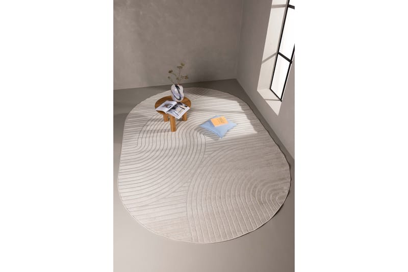 Vince Wiltonteppe 240x340 cm Oval - Hvit - Tekstiler - Tepper & Matter - Moderne tepper - Friezematter
