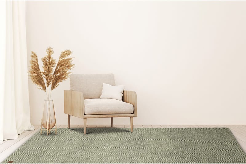 Gåsöga Ullteppe 140x200 cm Rektangulær - Grønn - Tekstiler - Tepper & Matter - Moderne tepper - Ullteppe