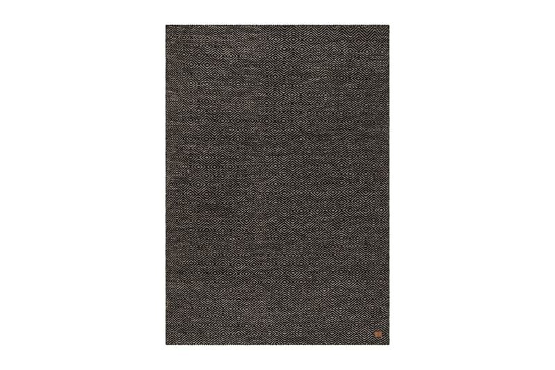 Gåsöga Ullteppe 140x200 cm Rektangulær, Svart/Hvit