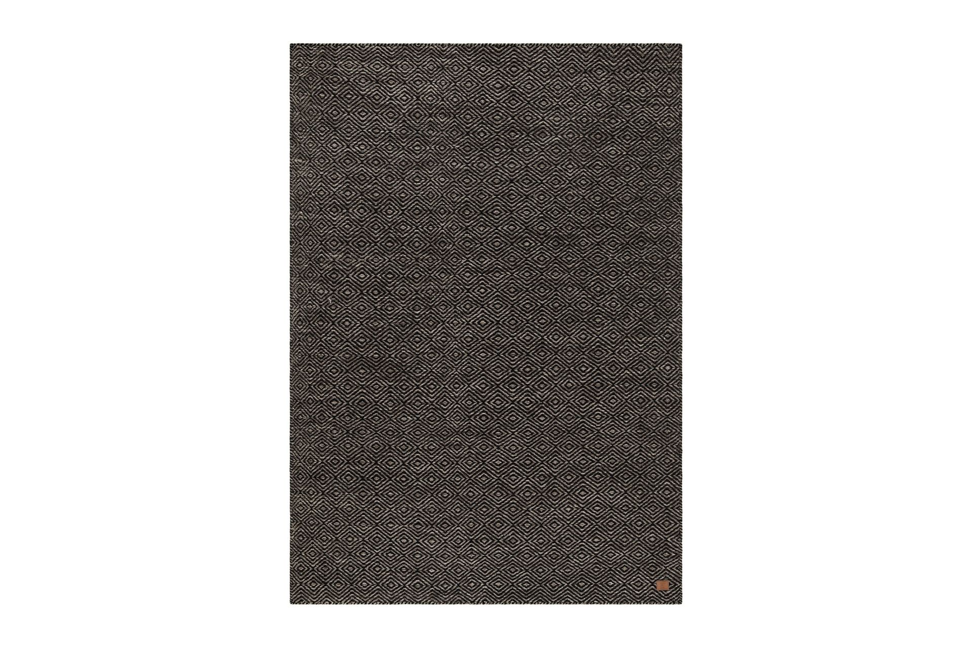 Gåsöga Ullteppe 160x230 cm Rektangulær - Svart/Hvit - Tekstiler - Tepper & Matter - Moderne tepper - Ullteppe