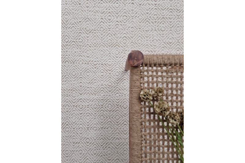 Gåsöga Ullteppe 200x300 cm Rektangulær - Beige - Tekstiler - Tepper & Matter - Moderne tepper - Ullteppe
