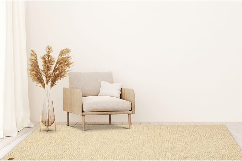 Gåsöga Ullteppe 200x300 cm Rektangulær - Gul - Tekstiler - Tepper & Matter - Moderne tepper - Ullteppe