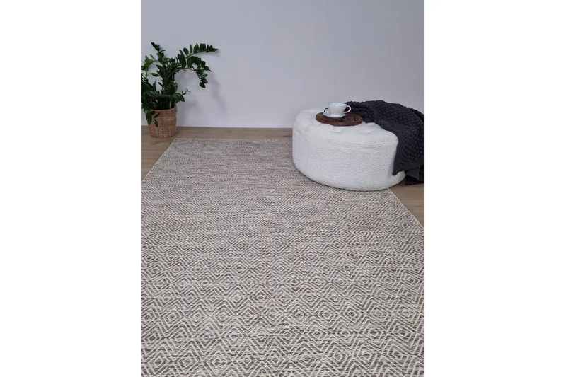 Gåsöga Ullteppe 240x340 cm Rektangulær - Beige - Tekstiler - Tepper & Matter - Moderne tepper - Ullteppe
