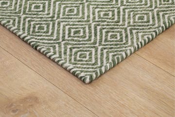 Gåsöga Ullteppe 75x200 cm Oval - Grønn - Tekstiler - Tepper & Matter - Moderne tepper - Ullteppe