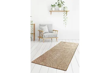 Hall Matte Anna - Beige (80 x 300) - Beige / Fløyel - Tekstiler - Tepper & Matter - Moderne tepper - Gangmatter
