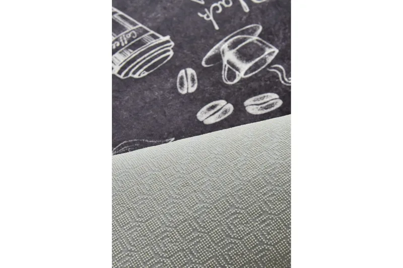 Hall Matte Cappuccino - Svart (80 x 300) - Svart / Fløyel - Tekstiler - Tepper & Matter - Moderne tepper - Gangmatter