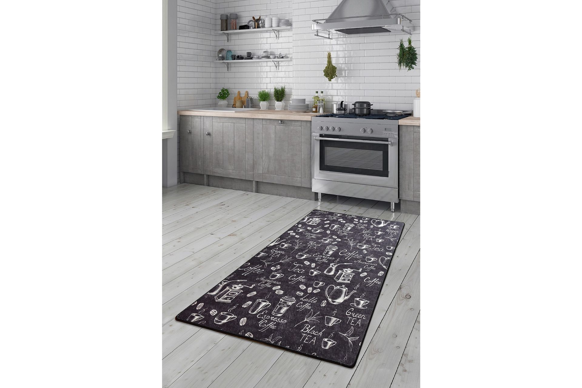 Hall Matte Cappuccino - Svart (80 x 300) - Tekstiler - Tepper & Matter - Moderne tepper - Gangmatter