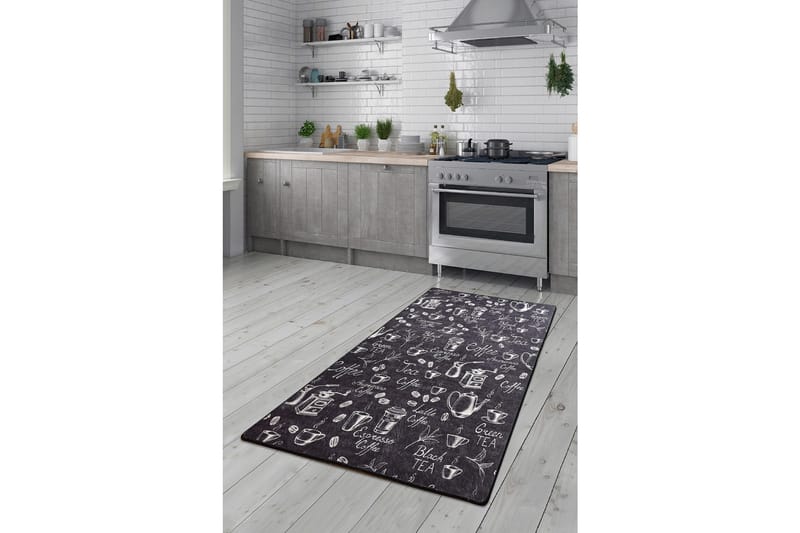 Hall Matte Cappuccino - Svart (80 x 300) - Tekstiler - Tepper & Matter - Moderne tepper - Gangmatter