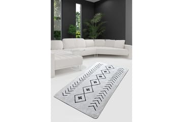 Hall Matte Fiona - Ecru (100 x 300) - Beige/Svart/Fløyel - Tekstiler - Tepper & Matter - Moderne tepper - Gangmatter