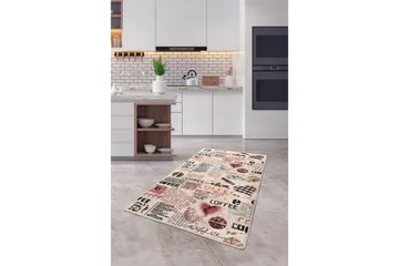Hall Matte Kaffe (100 x 300) - Flerfarget/Fløyel - Tekstiler - Tepper & Matter - Moderne tepper - Gangmatter