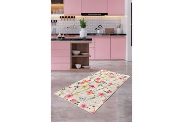 Hall Matte Sommerfugl (100 x 300) - Flerfarget/Fløyel - Tekstiler - Tepper & Matter - Moderne tepper - Gangmatter