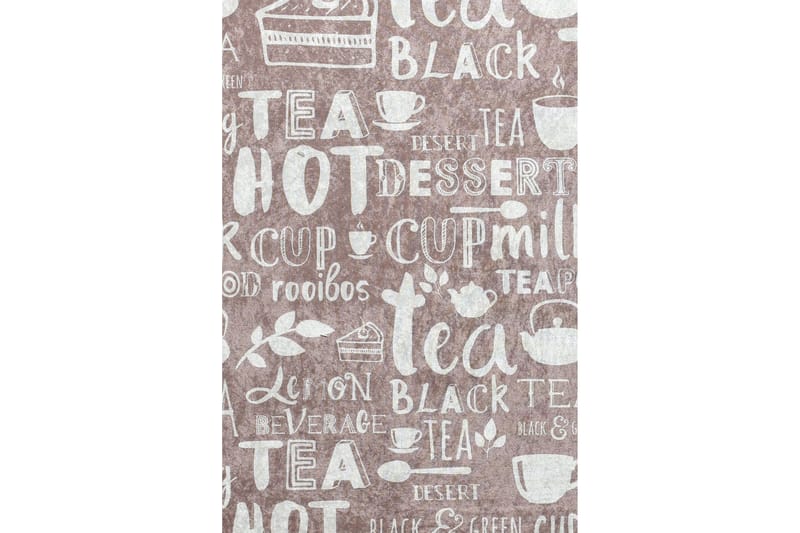 Hall Matte Varmte Te - Beige - Beige/Hvit/Fløyel - Tekstiler - Tepper & Matter - Moderne tepper - Gangmatter