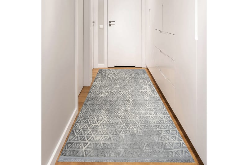 Naveena Gangmatte 100x500 cm Rektangulær - Grå/Creme - Gangmatter - Hall matte