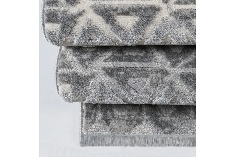 Naveena Gangmatte 120x400 cm Rektangulær - Grå/Krem - Tekstiler - Tepper & Matter - Moderne tepper - Gangmatter