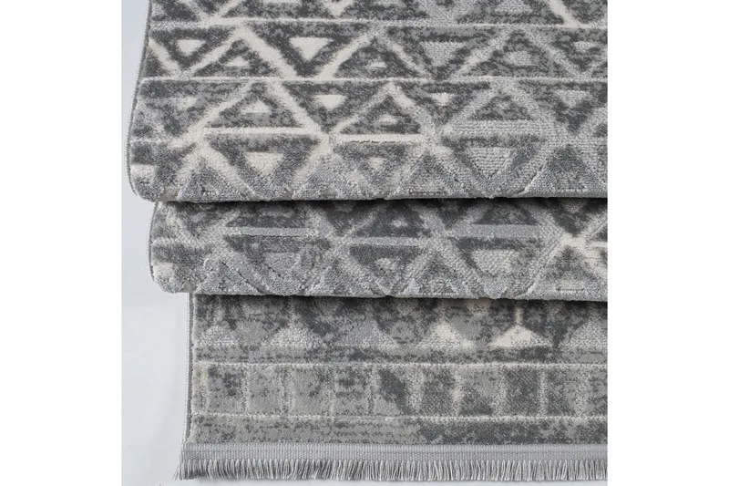 Naveena Gangmatte 120x400 cm Rektangulær - Grå/Krem - Tekstiler - Tepper & Matter - Moderne tepper - Gangmatter