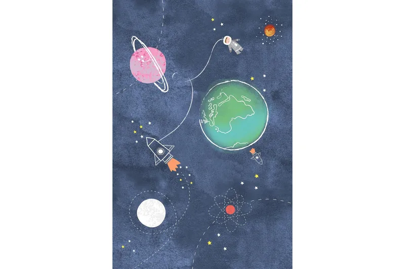 Nooralam Gangmatte 80x150 cm Rektangulær - Flerfarget - Tekstiler - Tepper & Matter - Moderne tepper - Gangmatter