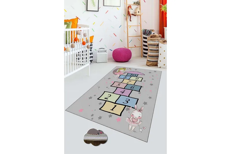 Nooralha Gangmatte 100x150 cm Rektangulær - Flerfarget - Tekstiler - Tepper & Matter - Moderne tepper - Gangmatter