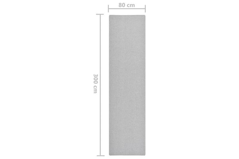 Teppeløper lysegrå 80x300 cm - Grå - Tekstiler - Tepper & Matter - Moderne tepper - Gangmatter