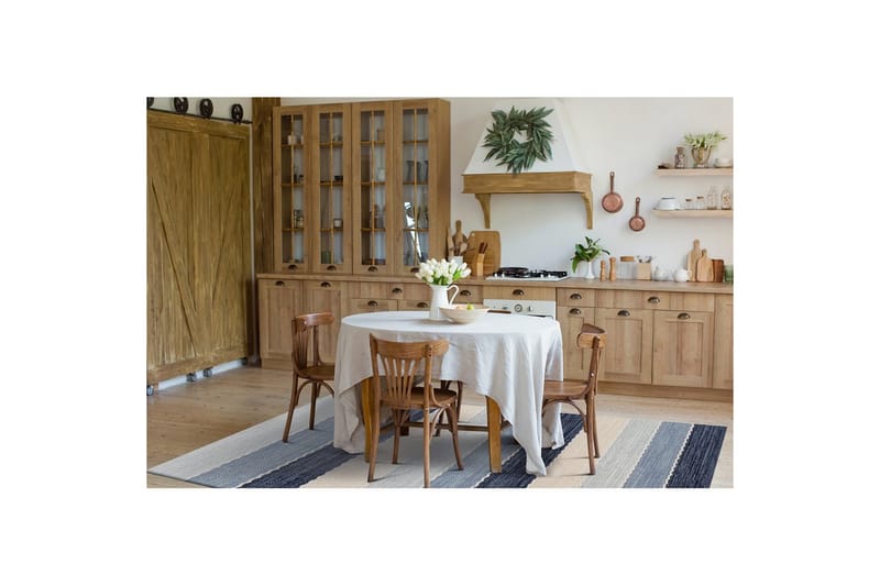 Garnteppe Båstad - 140x200 cm, Blå - Tekstiler - Tepper & Matter - Moderne tepper - Bomullstepper