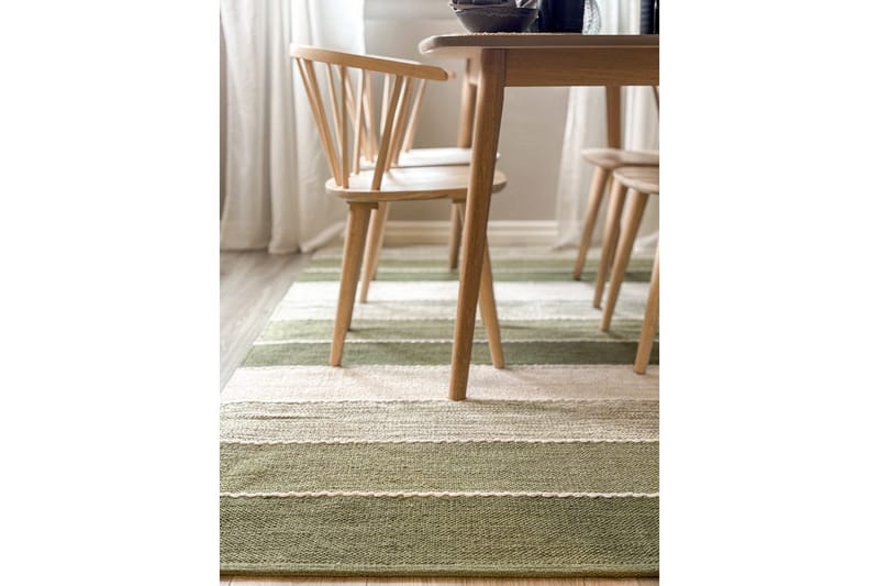 Garnteppe Båstad - 140x200 cm, Grønn - Tekstiler - Tepper & Matter - Moderne tepper - Bomullstepper